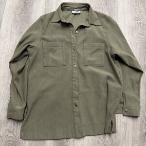 Alfred Dinner Brown Button Down Shirt Size 10 Woman's